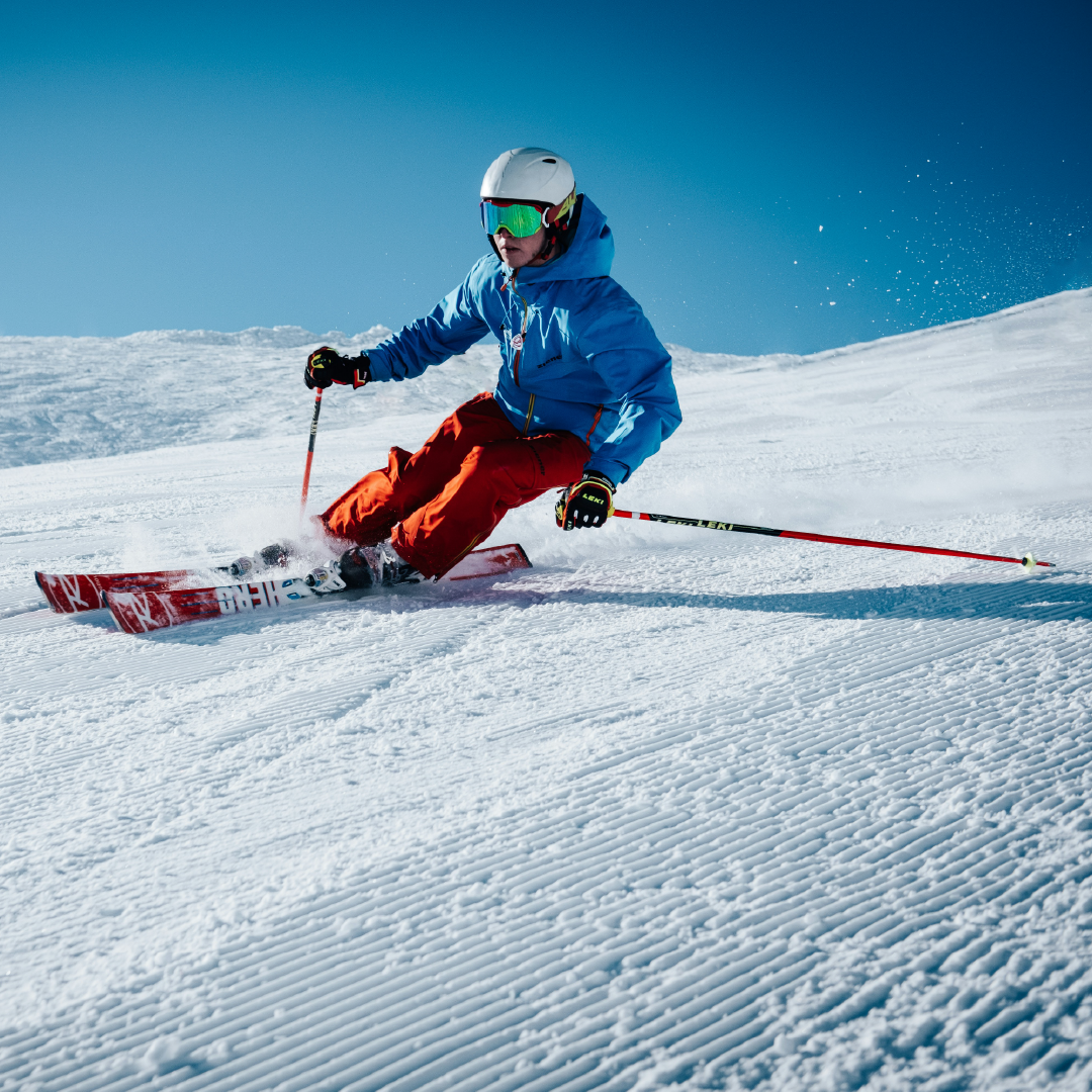 Skier on a Colorado mountain, representing getting back on top